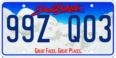 SD license plate 99ZQ03