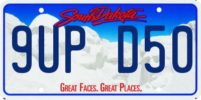 SD license plate 9UPD50