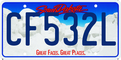 SD license plate CF532L
