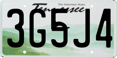 TN license plate 3G5J4