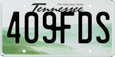 TN license plate 409FDS