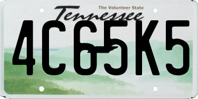TN license plate 4C65K5