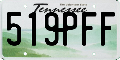 TN license plate 519PFF