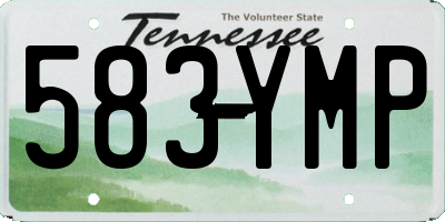 TN license plate 583YMP