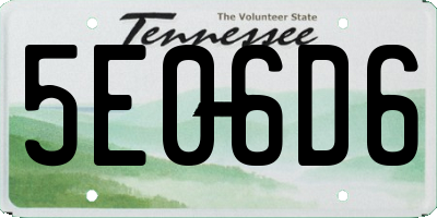 TN license plate 5E06D6