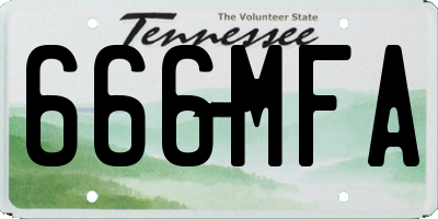 TN license plate 666MFA