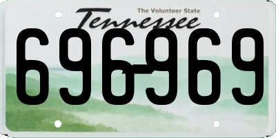 TN license plate 696969