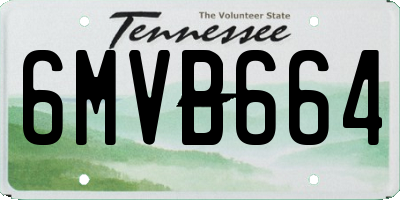 TN license plate 6MVB664