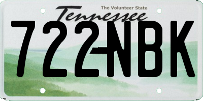 TN license plate 722NBK
