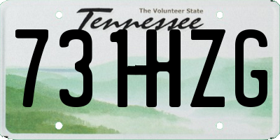 TN license plate 731HZG