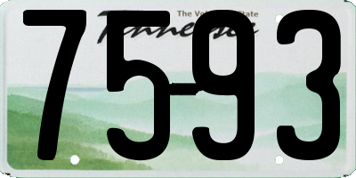TN license plate 7593