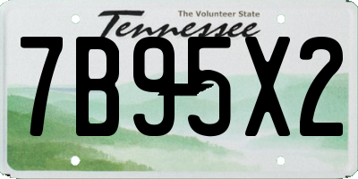 TN license plate 7B95X2