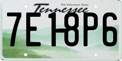 TN license plate 7E18P6