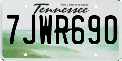 TN license plate 7JWR690