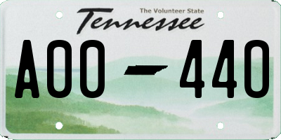 TN license plate A0044O