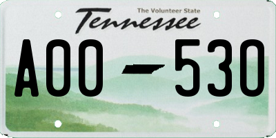TN license plate A0053O