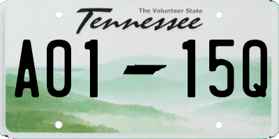 TN license plate A0115Q