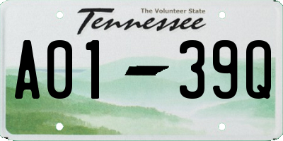 TN license plate A0139Q