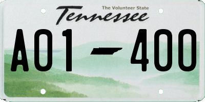 TN license plate A0140O