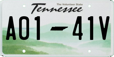 TN license plate A0141V