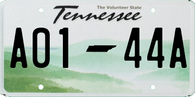 TN license plate A0144A