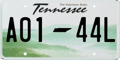 TN license plate A0144L