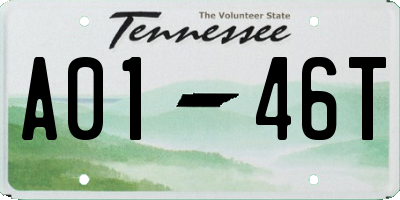 TN license plate A0146T