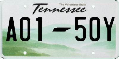 TN license plate A0150Y