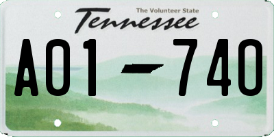 TN license plate A0174O