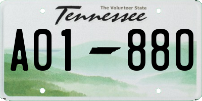TN license plate A0188O