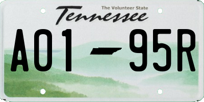 TN license plate A0195R