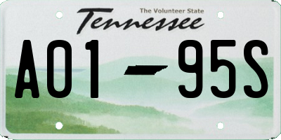 TN license plate A0195S