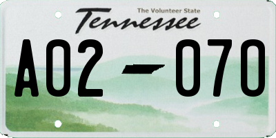 TN license plate A0207O