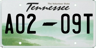 TN license plate A0209T