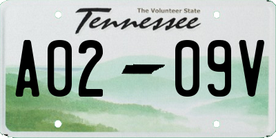 TN license plate A0209V