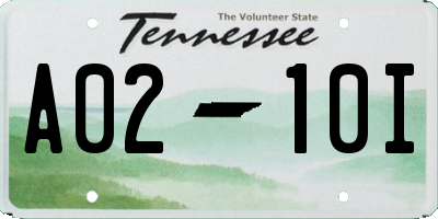 TN license plate A0210I