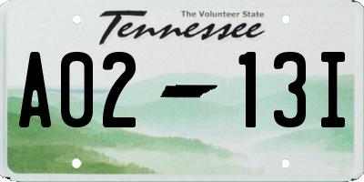 TN license plate A0213I
