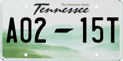 TN license plate A0215T