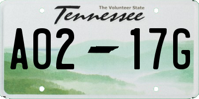 TN license plate A0217G
