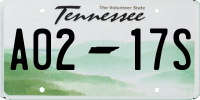 TN license plate A0217S