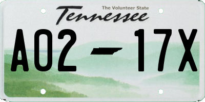 TN license plate A0217X