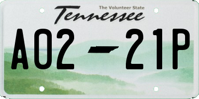 TN license plate A0221P