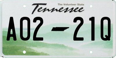 TN license plate A0221Q