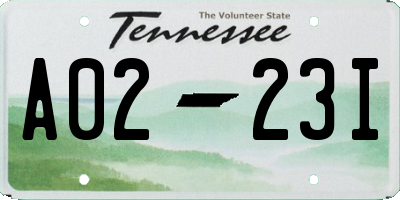 TN license plate A0223I