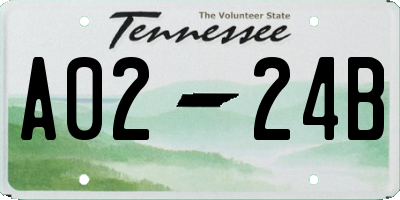 TN license plate A0224B