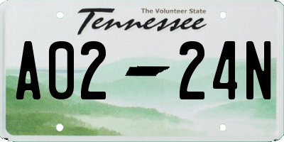 TN license plate A0224N