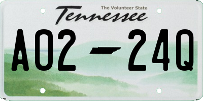 TN license plate A0224Q