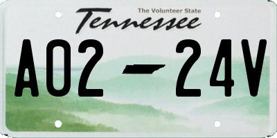 TN license plate A0224V