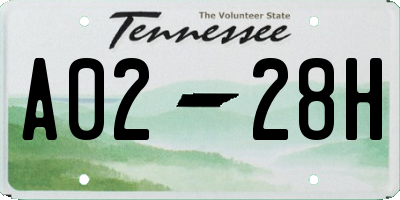 TN license plate A0228H