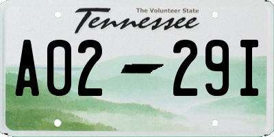 TN license plate A0229I